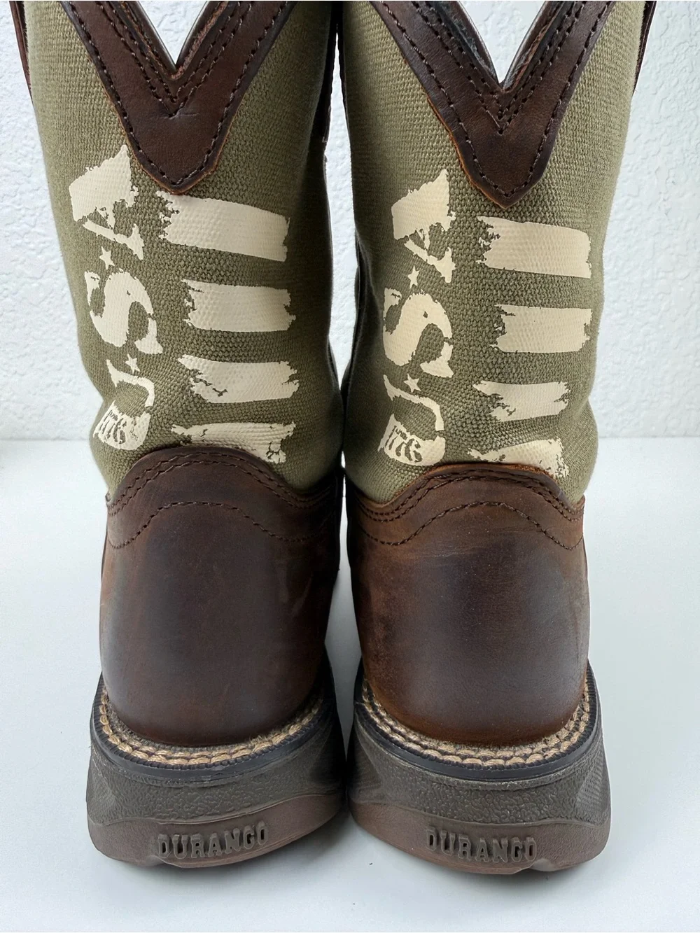 Durango Lil' Rebel USA Flag Army Western Cowboy Boots | Size 3M